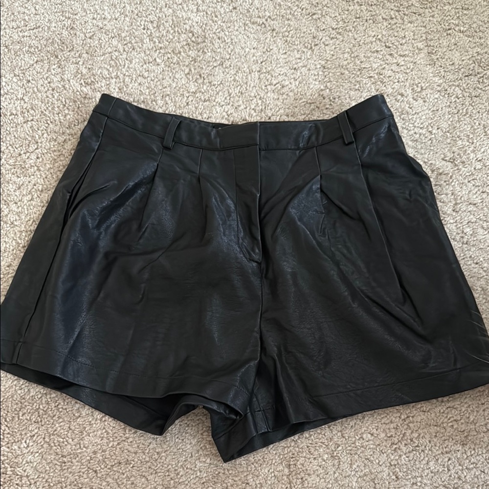 Faux Leather Shorts